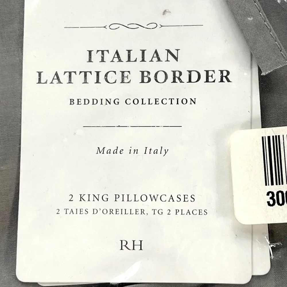 Restation Hardware Italian Lattice Border pillowcases